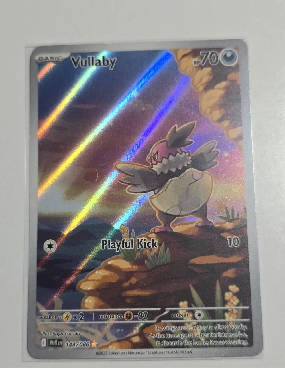 Pokemon Vullaby 144/086 White Flare Illustration Rare Art Rare Full Art NM